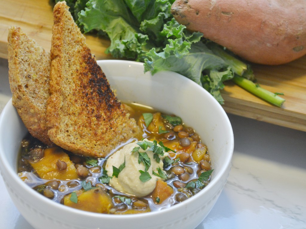 Mediterranean Monday: Lentil Curry Stew with Kale and Sweet&nbsp;Potatoes