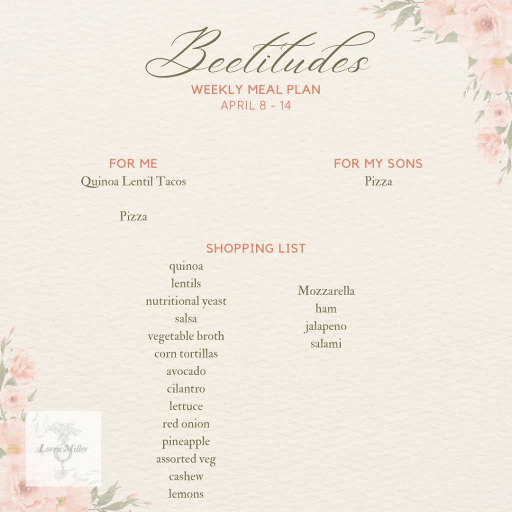 Meal Plan: April, Week&nbsp;4