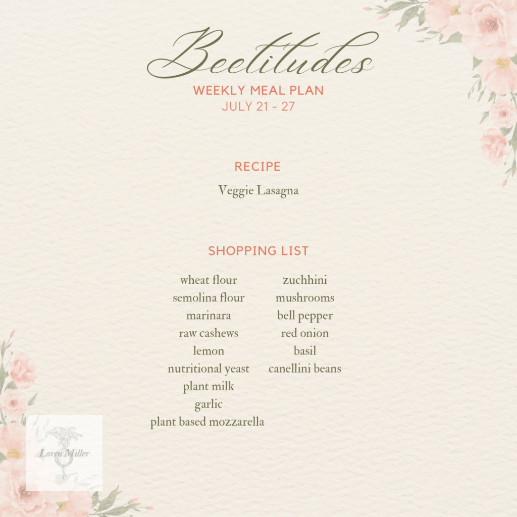 Weekly Meal Plan: July Week&nbsp;4