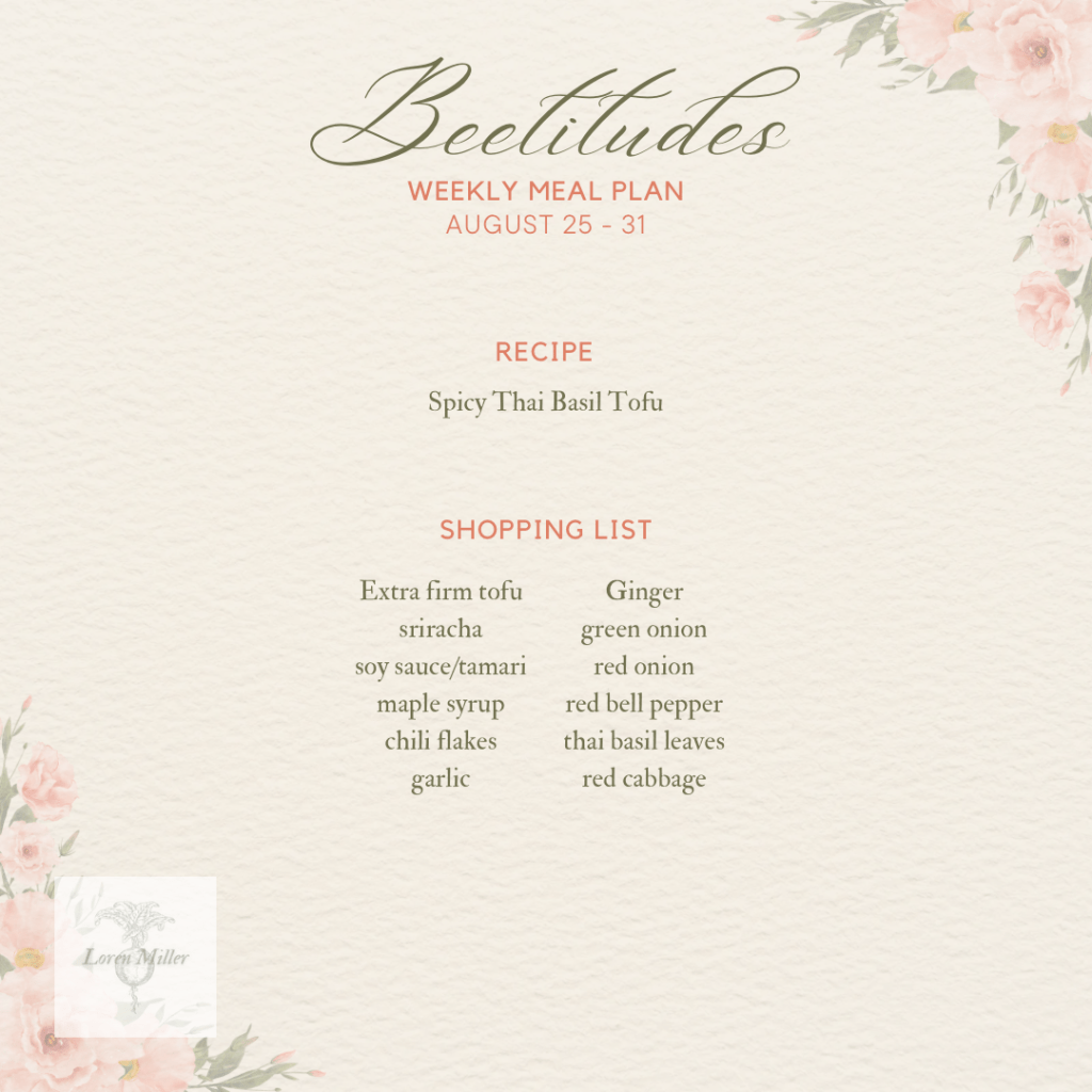 Meal Plan: August Week&nbsp;4