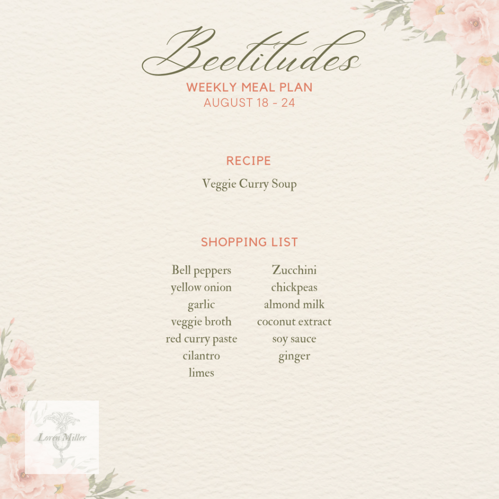 Meal Plan: August Week&nbsp;3