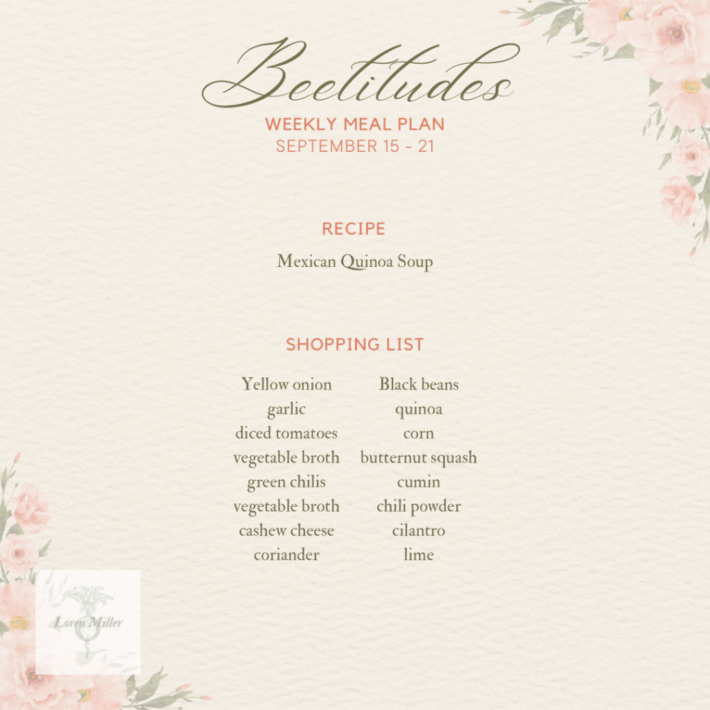 Meal Plan: September Week&nbsp;3