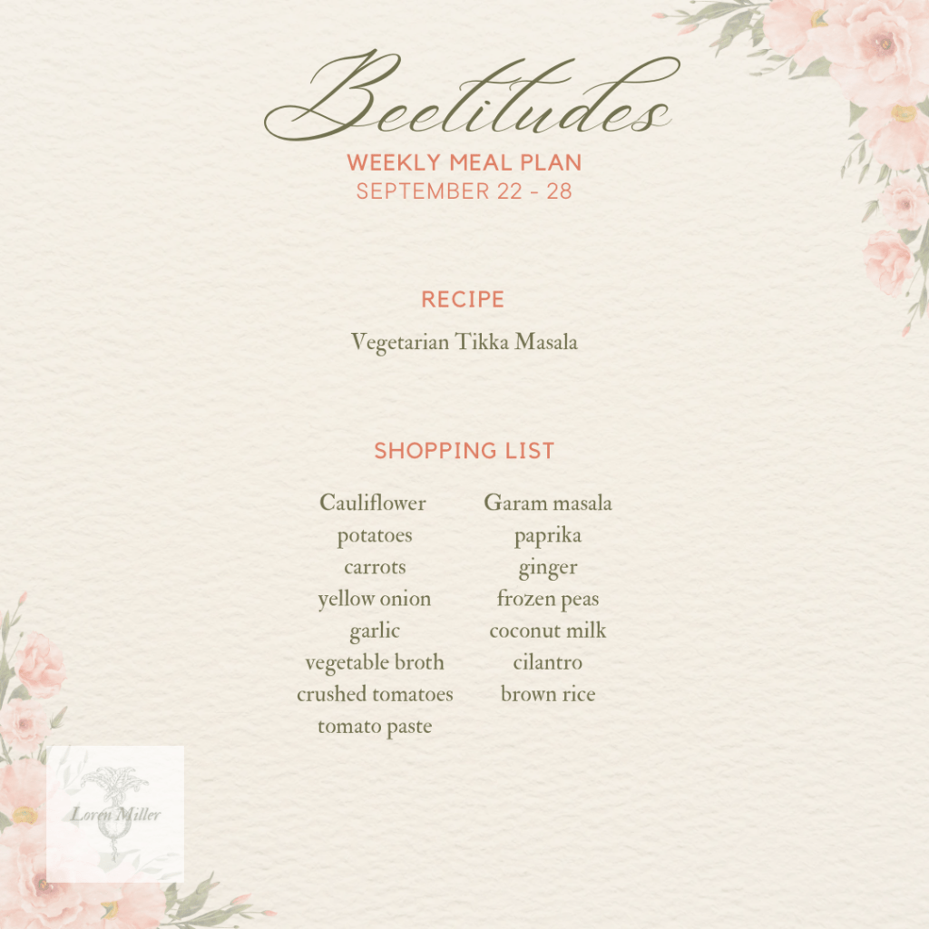 Meal Plan: September Week&nbsp;4