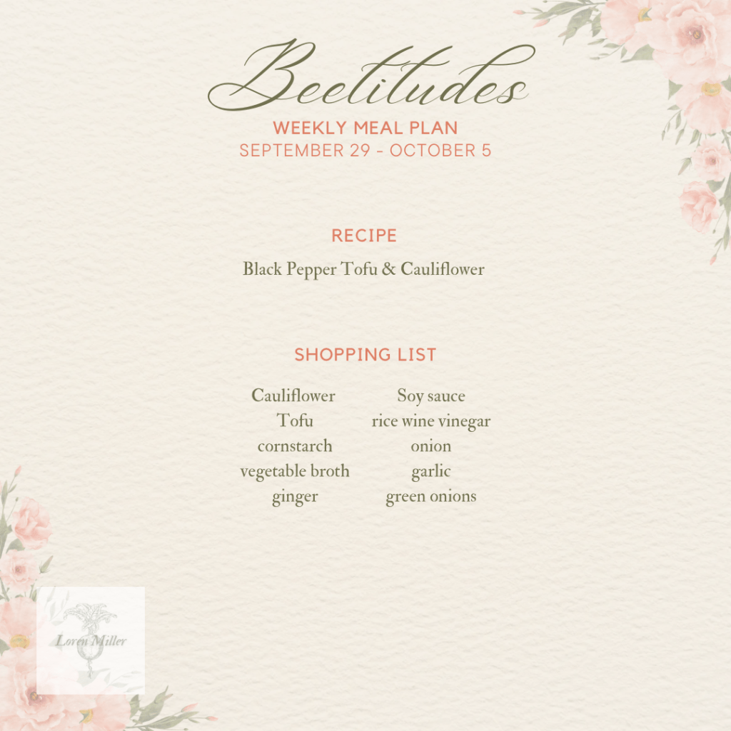 Meal Plan: October Week&nbsp;1