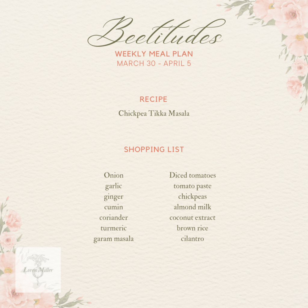 Meal Plan: April Week&nbsp;1